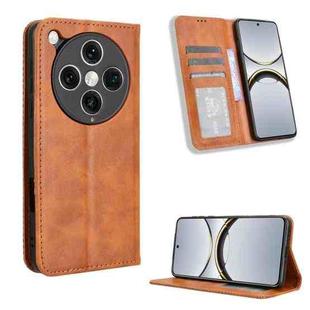 For OPPO Find X8 Pro Magnetic Buckle Retro Texture Leather Phone Case(Brown)