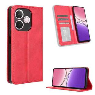 For OPPO A5 Pro Global Magnetic Buckle Retro Texture Leather Phone Case(Red)
