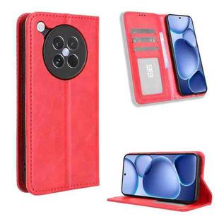 For OPPO Find X8s 5G Magnetic Buckle Retro Texture Leather Phone Case(Red)