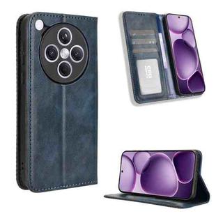 For OPPO Find X8s+ 5G Magnetic Buckle Retro Texture Leather Phone Case(Blue)