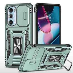 Motorola Edge 30 Pro Armor PC + TPU Camera Shield Phone Case(Alpine Green)