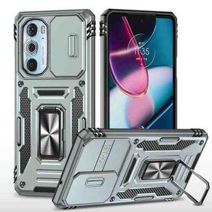 Motorola Edge 30 Pro Armor PC + TPU Camera Shield Phone Case(Grey)