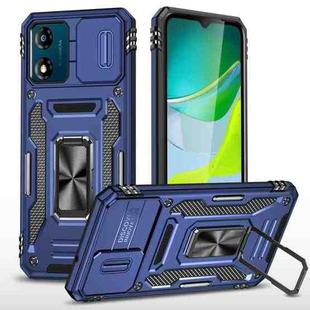 Motorola Moto E13 Armor PC + TPU Camera Shield Phone Case(Navy Blue)