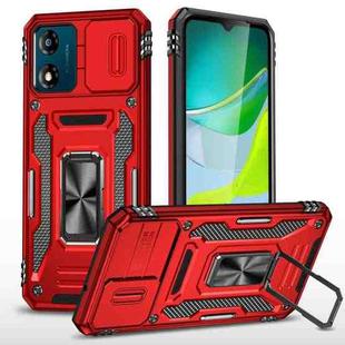 Motorola Moto E13 Armor PC + TPU Camera Shield Phone Case(Red)