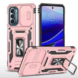 Motorola Moto G Stylus 4G 2022 Armor PC + TPU Camera Shield Phone Case(Rose Gold)