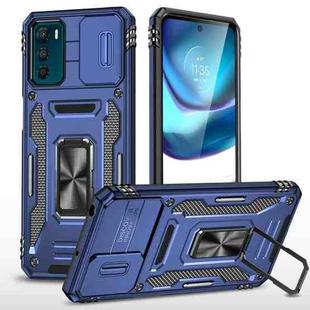 Motorola Moto G42 Armor PC + TPU Camera Shield Phone Case(Navy Blue)