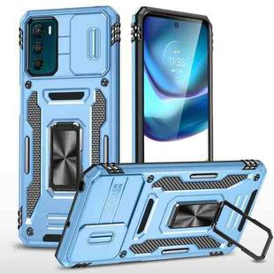 Motorola Moto G42 Armor PC + TPU Camera Shield Phone Case(Light Blue)