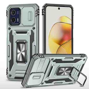 Motorola Moto G73 Armor PC + TPU Camera Shield Phone Case(Grey)