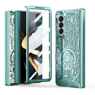 For Samsung Galaxy Z Fold5 Mechanical Legend Integrated Electroplating All-inclusive Phone Case(Green)