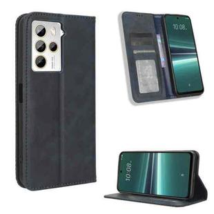 For HTC U23 / U23 Pro Magnetic Buckle Retro Texture Leather Phone Case(Blue)