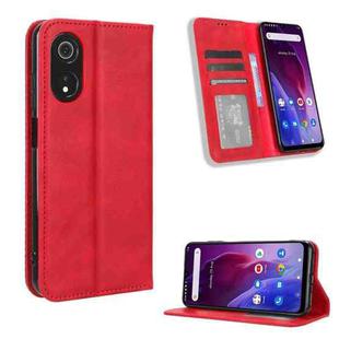 For Cubot P60 Magnetic Buckle Retro Texture Leather Phone Case(Red)