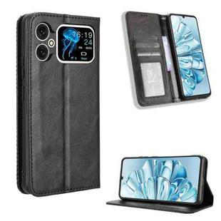 For Cubot A20 Magnetic Buckle Retro Texture Leather Phone Case(Black)