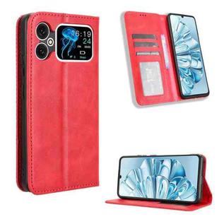 For Cubot A20 Magnetic Buckle Retro Texture Leather Phone Case(Red)