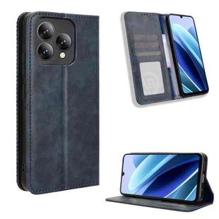 For Cubot A40 Magnetic Buckle Retro Texture Leather Phone Case(Blue)