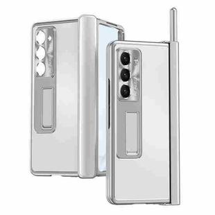 For Samsung Galaxy Z Fold5 Aluminum Alloy Double Hinge Shockproof Phone Protective Case(Silver)