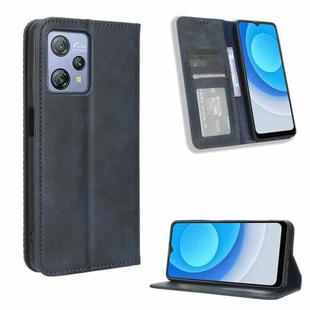 For Blackview A53 / A53 Pro Magnetic Buckle Retro Texture Leather Phone Case(Blue)