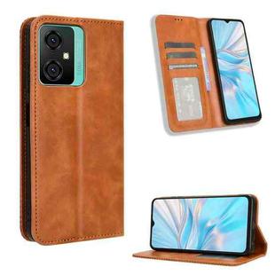 For Blackview Oscal C70 Magnetic Buckle Retro Texture Leather Phone Case(Brown)