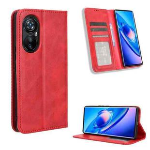 For Blackview A200 Pro Magnetic Buckle Retro Texture Leather Phone Case(Red)