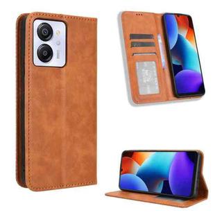 For Blackview Color 8 / Oscal Modern 8 Magnetic Buckle Retro Texture Leather Phone Case(Brown)