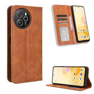 For Blackview Shark 8 / Oscal Tiger 12 Magnetic Buckle Retro Texture Leather Phone Case(Brown)