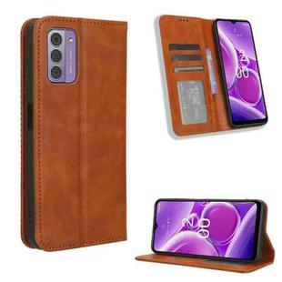 For Nokia C300 4G Magnetic Buckle Retro Texture Leather Phone Case(Brown)
