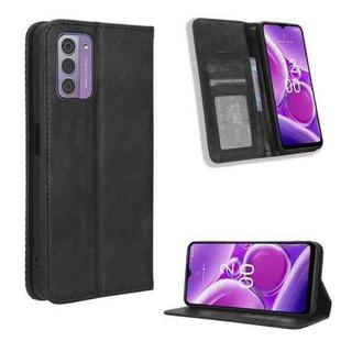 For Nokia G42 5G Magnetic Buckle Retro Texture Leather Phone Case(Black)