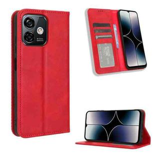 For Ulefone Note 16 Pro Magnetic Buckle Retro Texture Leather Phone Case(Red)
