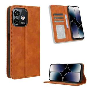 For Ulefone Note 16 Pro Magnetic Buckle Retro Texture Leather Phone Case(Brown)