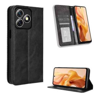 For Ulefone Note 18 Ultra Magnetic Buckle Retro Texture Leather Phone Case(Black)