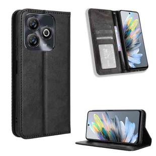 For ZTE Blade A75 4G Magnetic Buckle Retro Texture Leather Phone Case(Black)