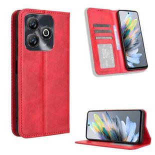 For ZTE Blade A75 4G Magnetic Buckle Retro Texture Leather Phone Case(Red)