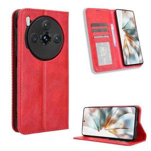 For ZTE nubia Z60S Pro Magnetic Buckle Retro Texture Leather Phone Case(Red)