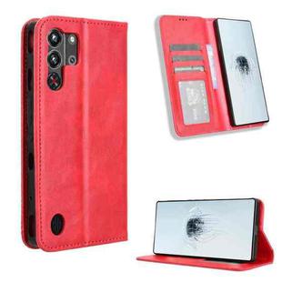 For ZTE nubia Red Magic 10 Pro / 10 Pro+ Magnetic Buckle Retro Texture Leather Phone Case(Red)