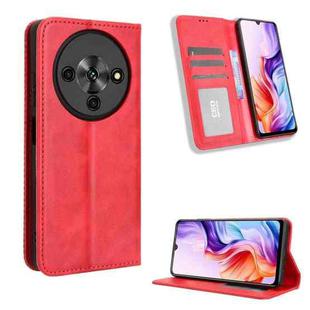 For ZTE Blade A76 5G Magnetic Buckle Retro Texture Leather Phone Case(Red)