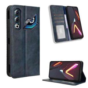 For ZTE nubia Neo 3 GT 5G Magnetic Buckle Retro Texture Leather Phone Case(Blue)