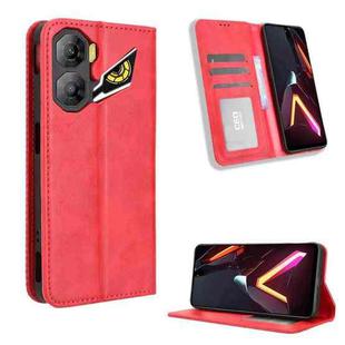 For ZTE nubia Neo 3 5G Magnetic Buckle Retro Texture Leather Phone Case(Red)