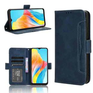 For OPPO A38 4G / A18 4G Skin Feel Calf Texture Card Slots Leather Phone Case(Blue)