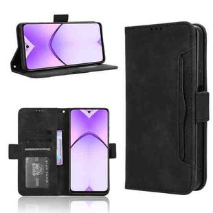 For OPPO A3x 5G India Skin Feel Calf Texture Card Slots Leather Phone Case(Black)