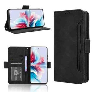 For OPPO Reno11 PJH110 Skin Feel Calf Texture Card Slots Leather Phone Case(Black)