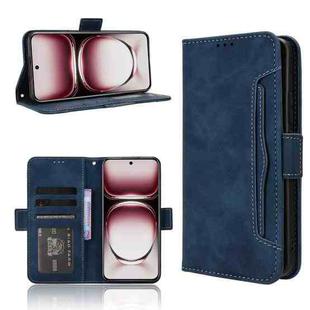 For OPPO Reno12 5G Global Skin Feel Calf Texture Card Slots Leather Phone Case(Blue)