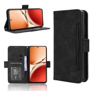 For OPPO Reno12 F 5G Skin Feel Calf Texture Card Slots Leather Phone Case(Black)