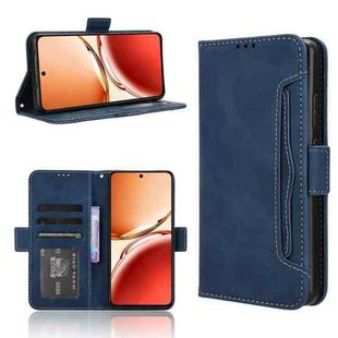 For OPPO Reno12 F 5G Skin Feel Calf Texture Card Slots Leather Phone Case(Blue)