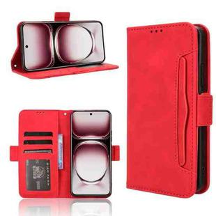 For OPPO Reno12 Pro 5G Global Skin Feel Calf Texture Card Slots Leather Phone Case(Red)