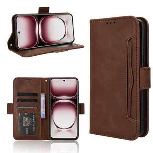 For OPPO Reno12 Pro 5G Global Skin Feel Calf Texture Card Slots Leather Phone Case(Brown)