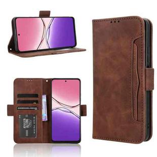 For OPPO A5 Pro Global Skin Feel Calf Texture Card Slots Leather Phone Case(Brown)
