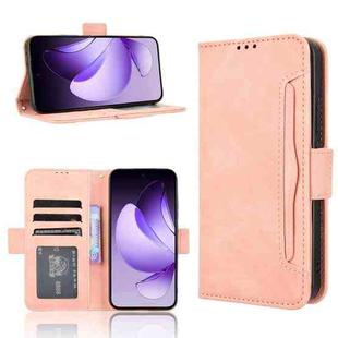 For OPPO Reno13 5G Global Skin Feel Calf Texture Card Slots Leather Phone Case(Pink)