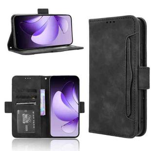 For OPPO Reno13 5G Global Skin Feel Calf Texture Card Slots Leather Phone Case(Black)