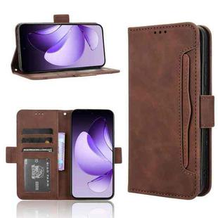 For OPPO Reno13 5G Global Skin Feel Calf Texture Card Slots Leather Phone Case(Brown)