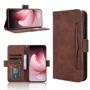 For OPPO Reno13 Pro 5G Global Skin Feel Calf Texture Card Slots Leather Phone Case(Brown)
