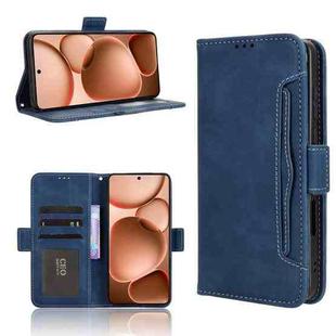 For OPPO Find X8 Ultra 5G Skin Feel Calf Texture Card Slots Leather Phone Case(Blue)